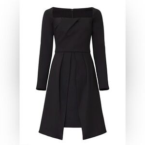 Black Halo | Lovelei Black Square Neck Long Sleeve LBD Formal Dress- Size 2